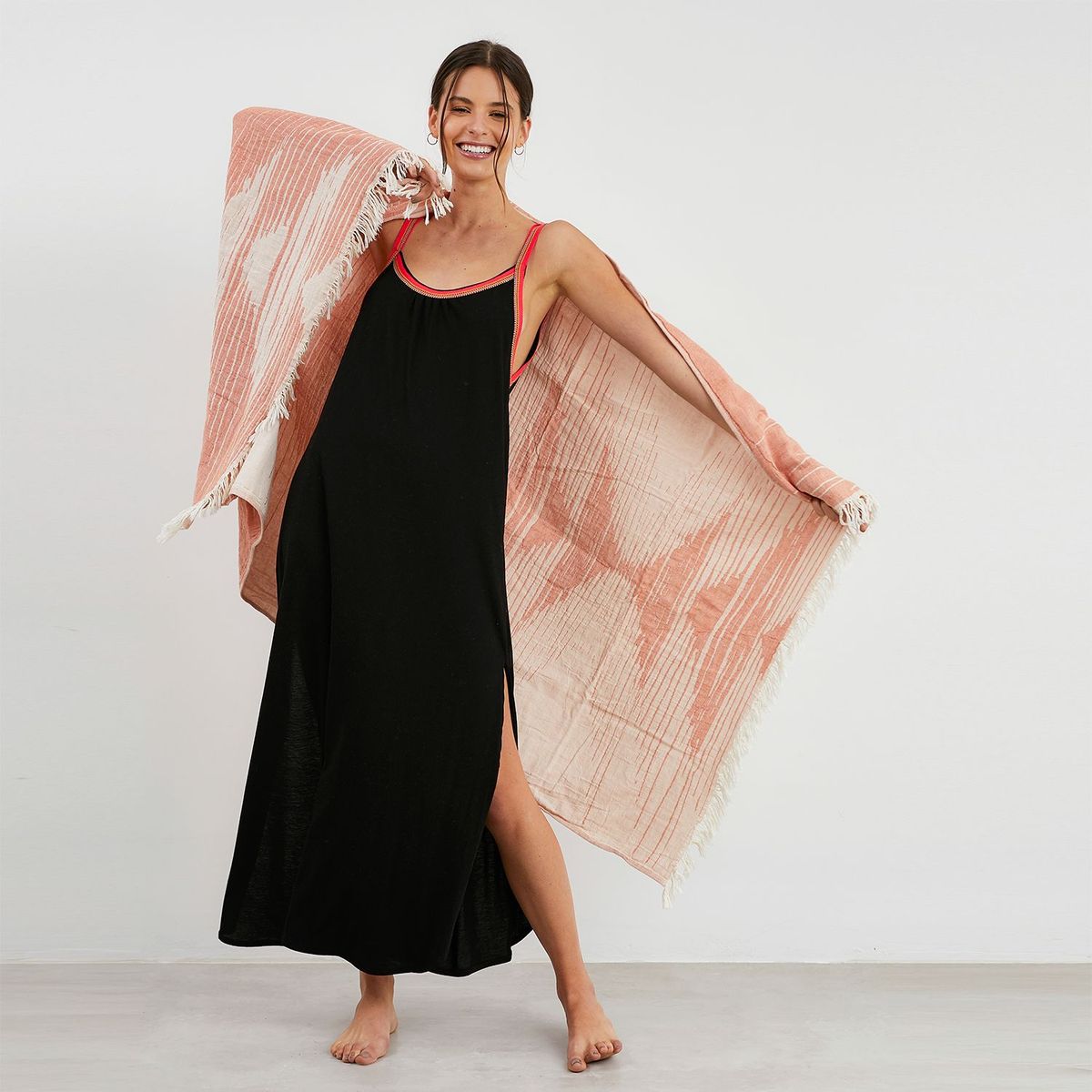 PERMUTA - Salidas de baño vestido Mujer Permuta Khia Largo Ne