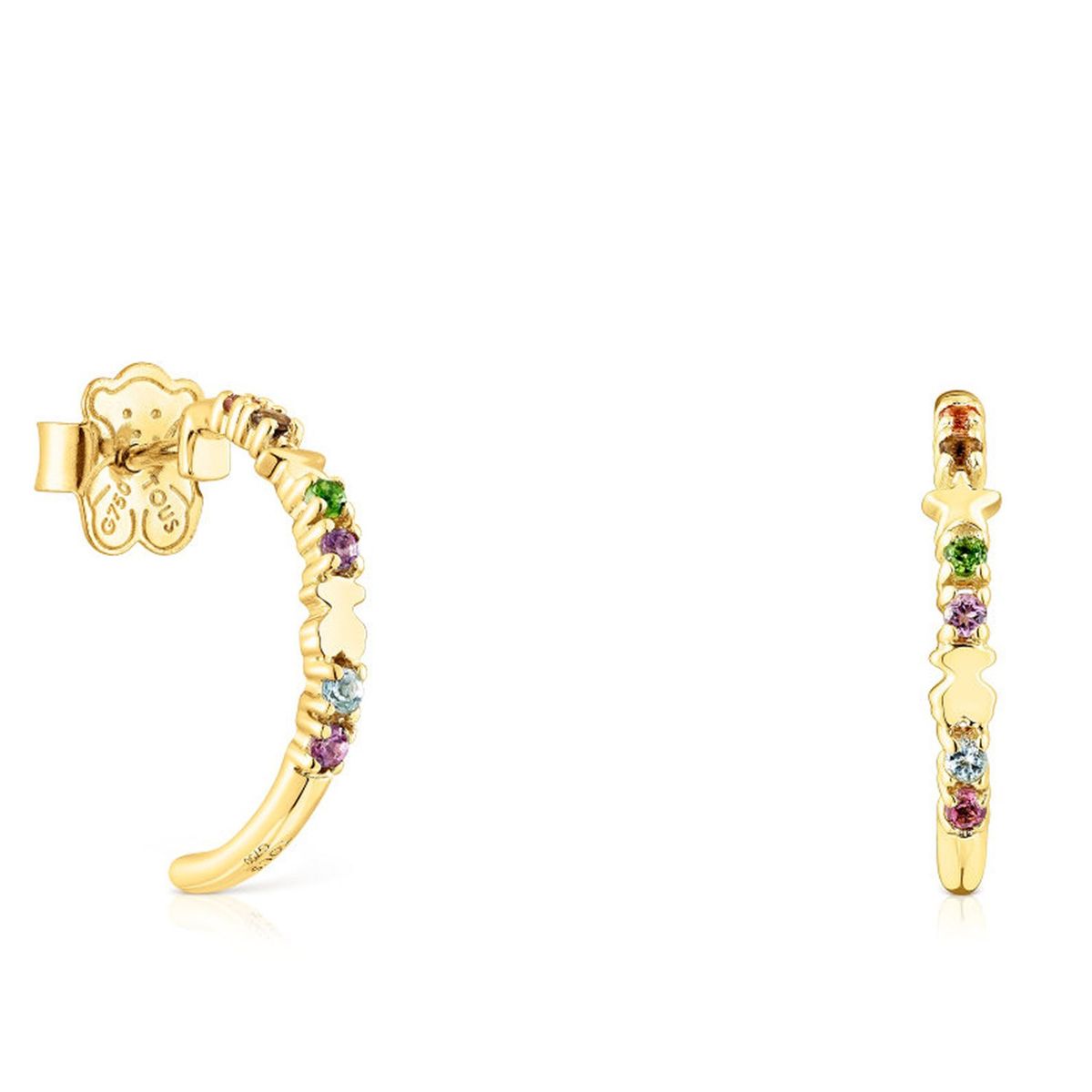 TOUS - Argollas de oro con gemas Mujer Tous