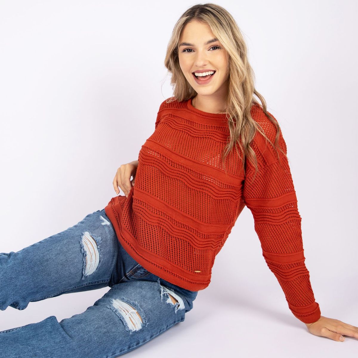 JAROLA - Chompa Textura Mujer Jarola