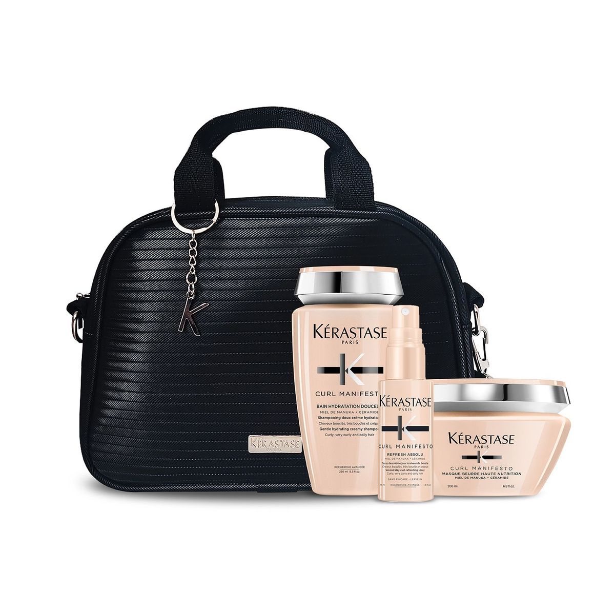 KERASTASE - Pack Curl Manifesto para cabello con rulos y rizos (Baño 250 ml, Mascarilla 200 ml y leave in 45 ml)