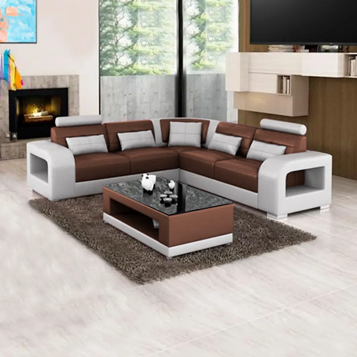 HOME PREMIUM - Esquinero + Mesa Centro Penelope