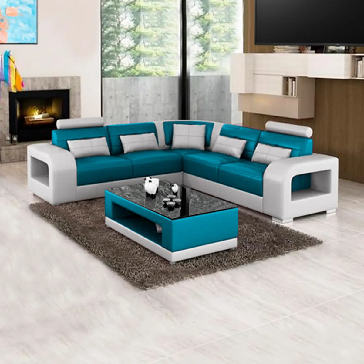 HOME PREMIUM - Esquinero + Mesa Centro Penelope