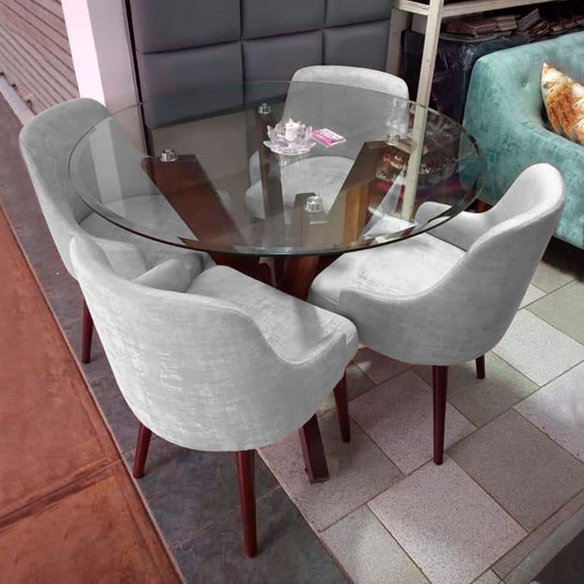 HOME PREMIUM - Juego de Comedor 4 Sillas Anna