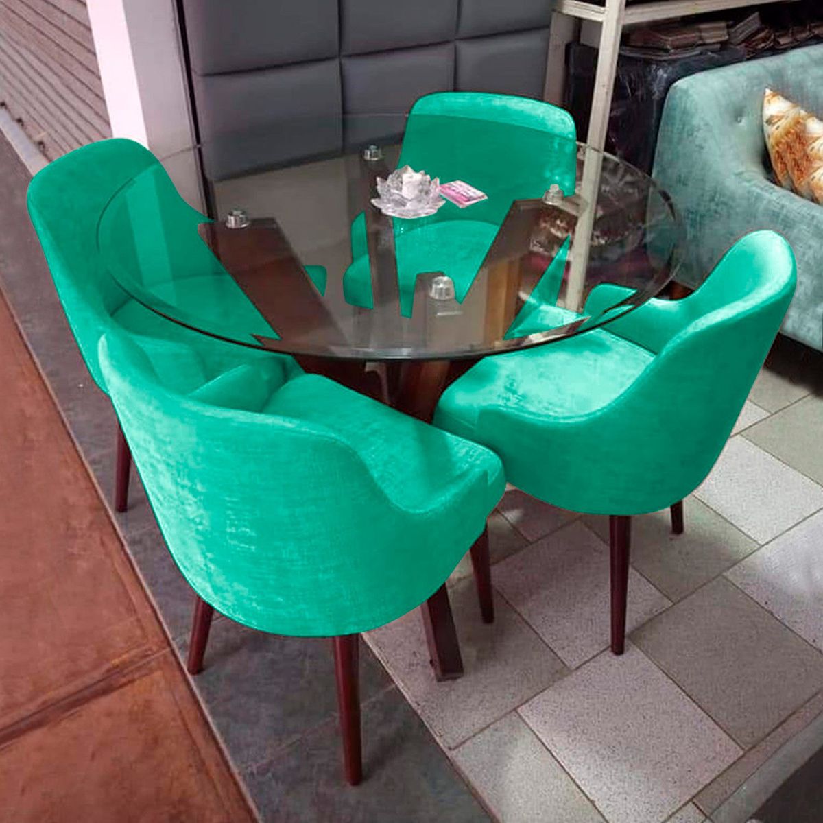 HOME PREMIUM - Juego de Comedor 4 Sillas Anna