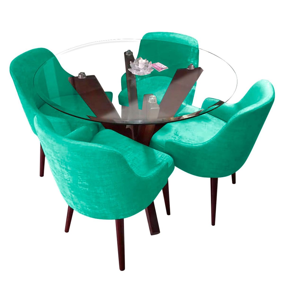 HOME PREMIUM - Juego de Comedor 4 Sillas Anna