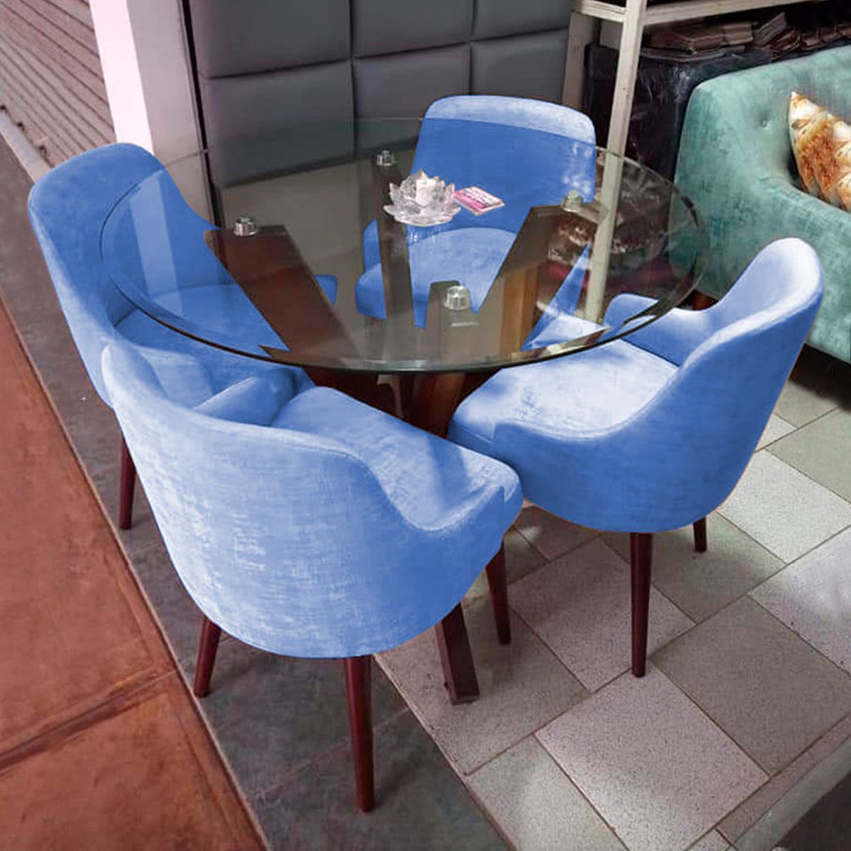 HOME PREMIUM - Juego de Comedor 4 Sillas Anna