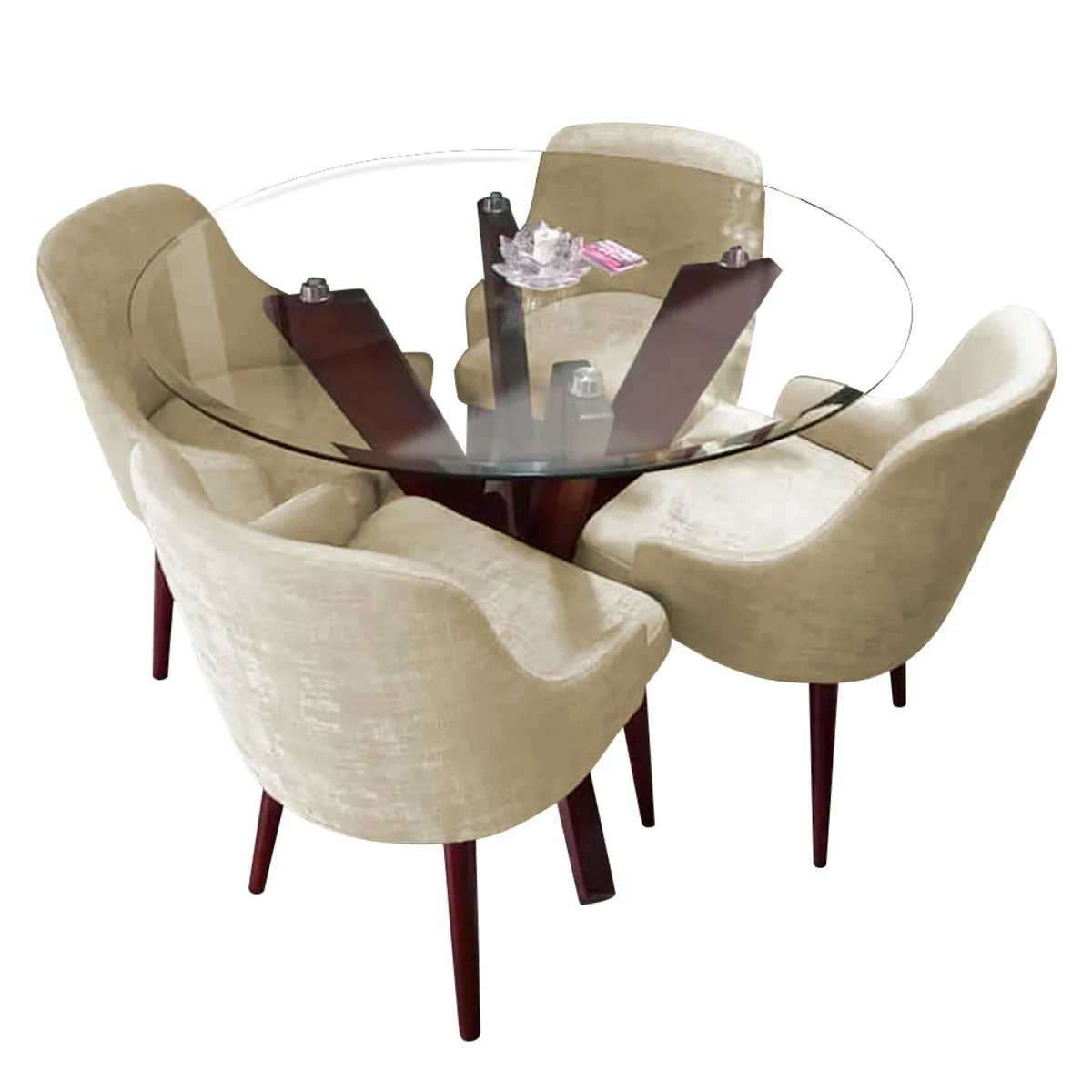 HOME PREMIUM - Juego de Comedor 4 Sillas Anna