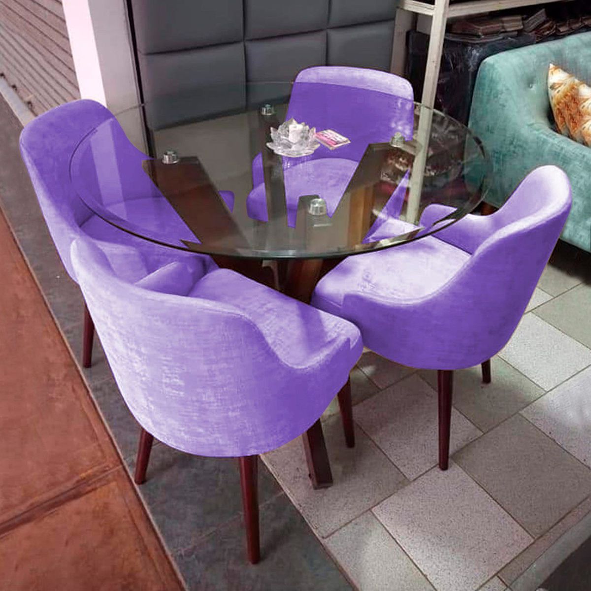 HOME PREMIUM - Juego de Comedor 4 Sillas Anna