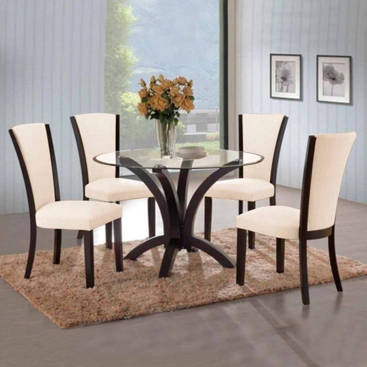 HOME PREMIUM - Juego de Comedor 4 Sillas Esperanza