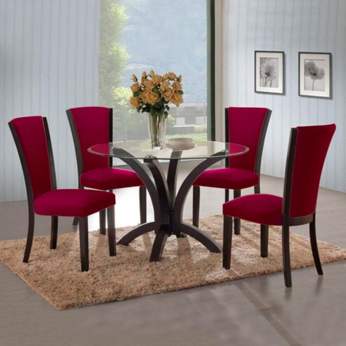 HOME PREMIUM - Juego de Comedor 4 Sillas Esperanza