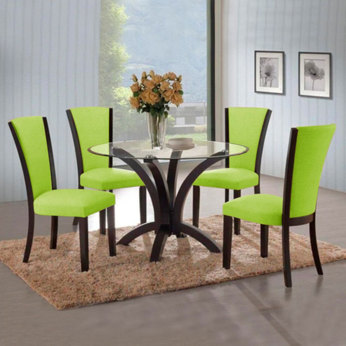 HOME PREMIUM - Juego de Comedor 4 Sillas Esperanza