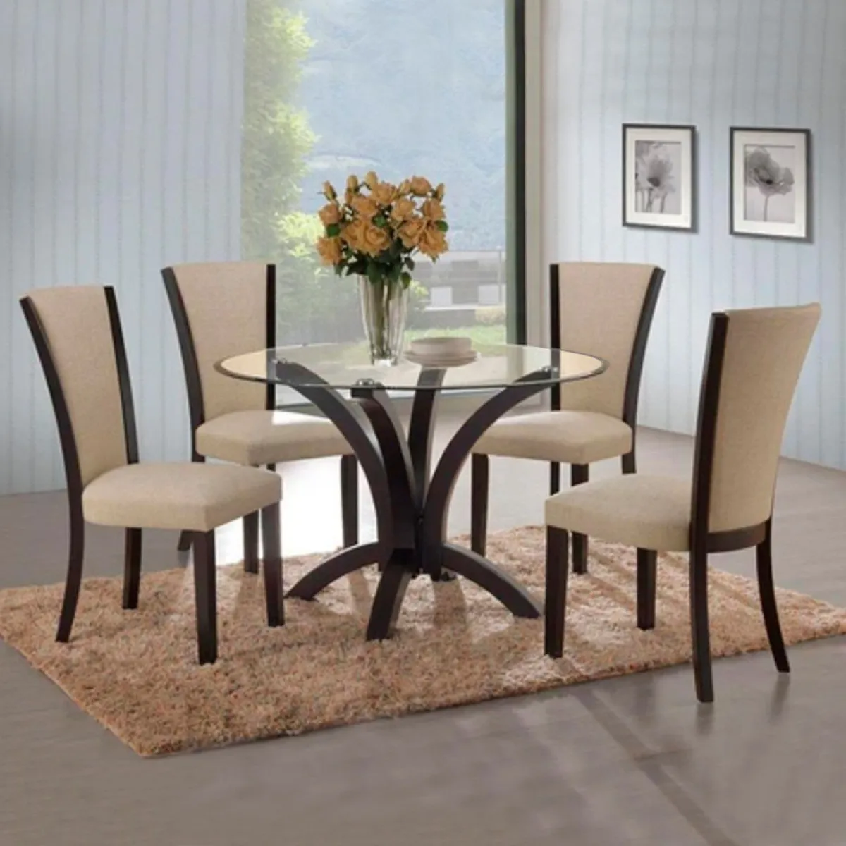 HOME PREMIUM - Juego de Comedor 4 Sillas Esperanza