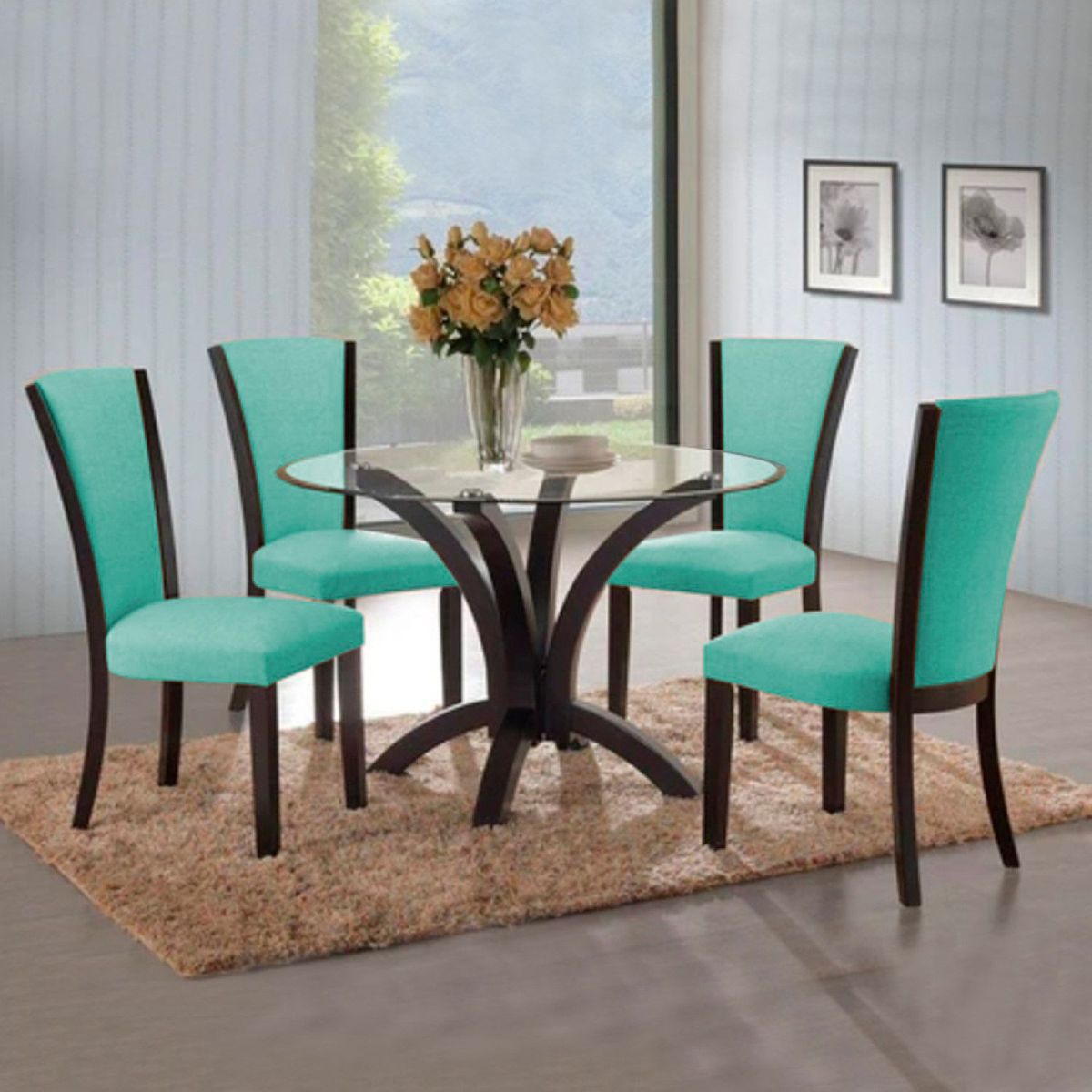 HOME PREMIUM - Juego de Comedor 4 Sillas Esperanza