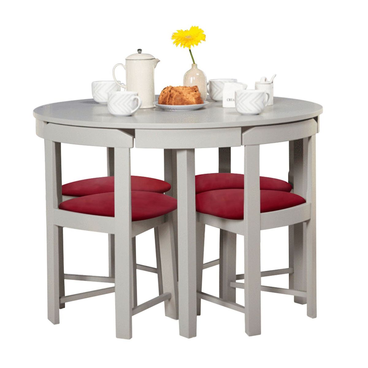 HOME PREMIUM - Juego de Comedor 4 Sillas Fabianna