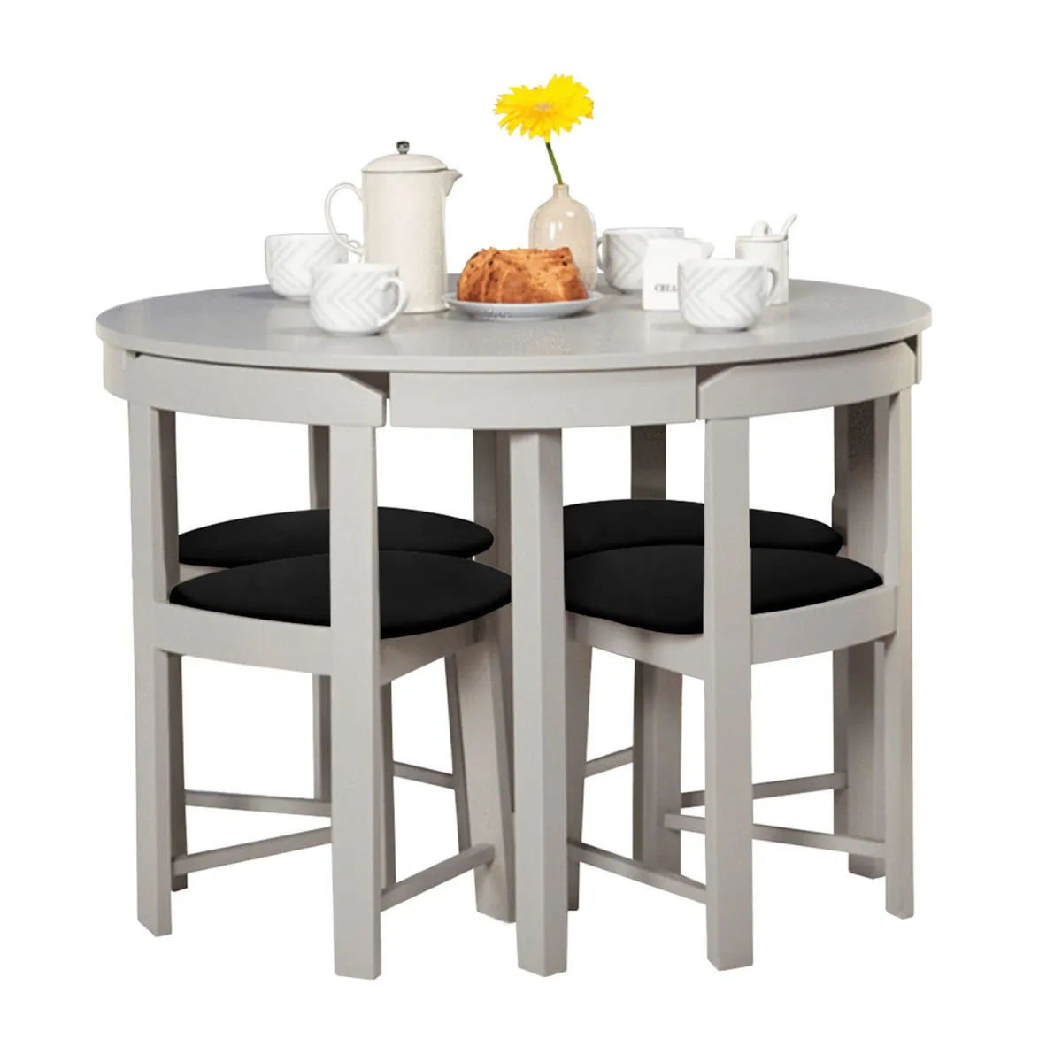HOME PREMIUM - Juego de Comedor 4 Sillas Fabianna