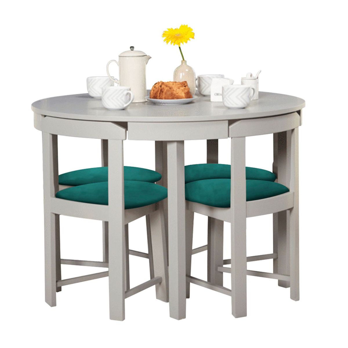 HOME PREMIUM - Juego de Comedor 4 Sillas Fabianna