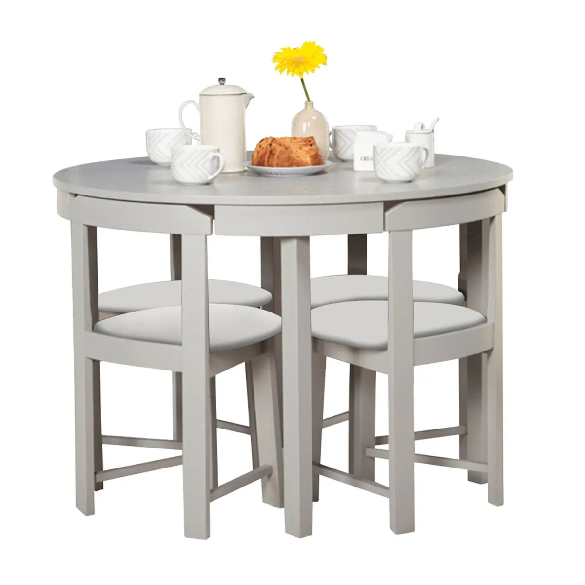 HOME PREMIUM - Juego de Comedor 4 Sillas Fabianna