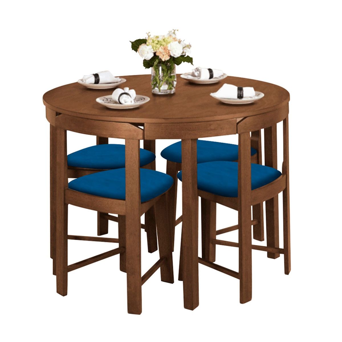 HOME PREMIUM - Juego de Comedor 4 Sillas Fabiola