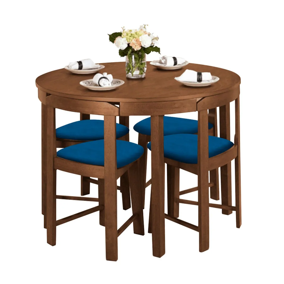 HOME PREMIUM - Juego de Comedor 4 Sillas Fabiola
