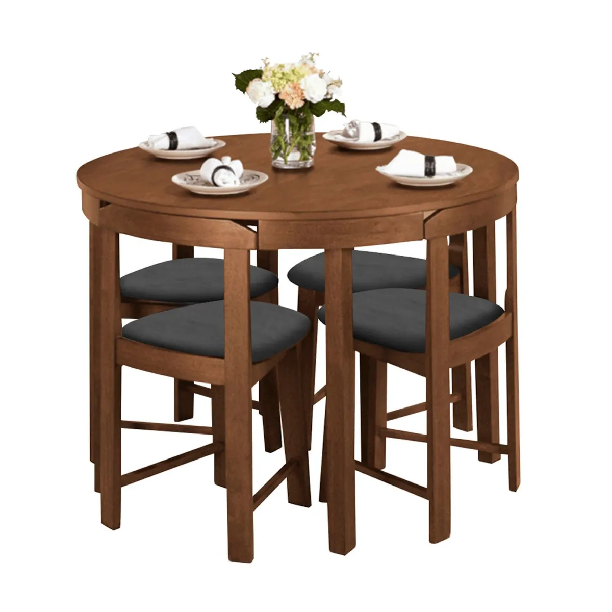 HOME PREMIUM - Juego de Comedor 4 Sillas Fabiola