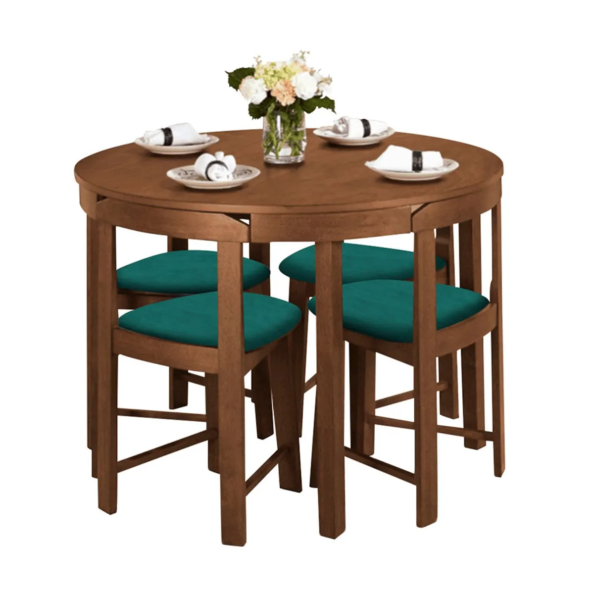 HOME PREMIUM - Juego de Comedor 4 Sillas Fabiola