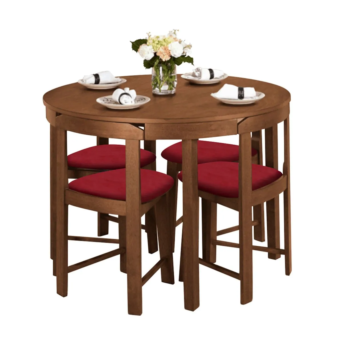 HOME PREMIUM - Juego de Comedor 4 Sillas Fabiola