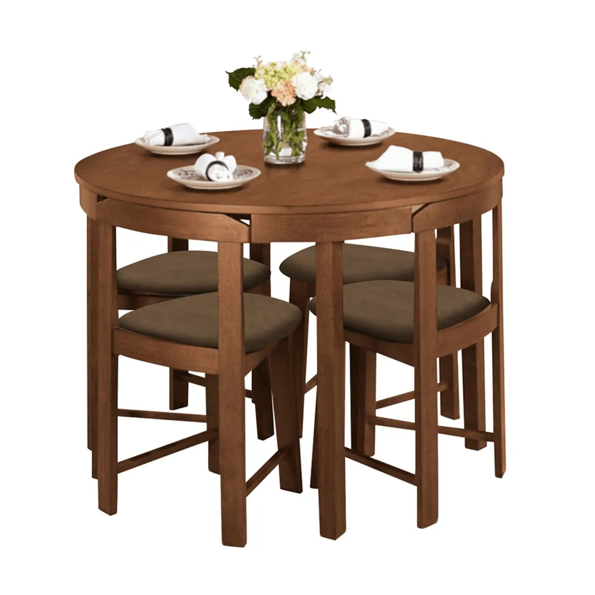HOME PREMIUM - Juego de Comedor 4 Sillas Fabiola