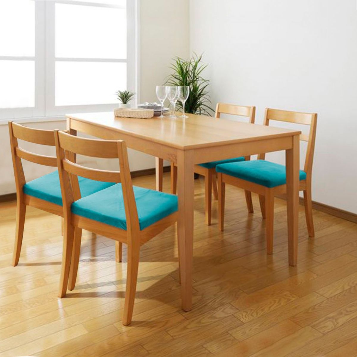 HOME PREMIUM - Juego de Comedor 4 Sillas Marcel
