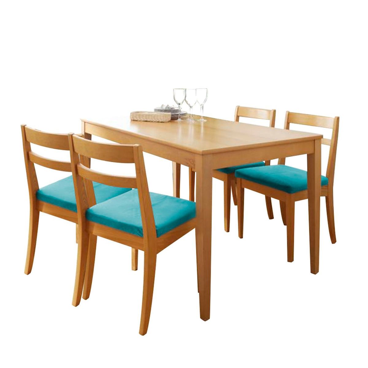 HOME PREMIUM - Juego de Comedor 4 Sillas Marcel