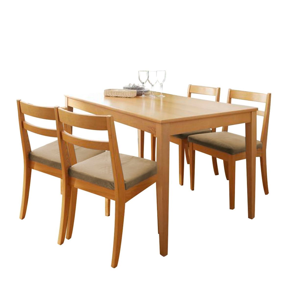 HOME PREMIUM - Juego de Comedor 4 Sillas Marcel