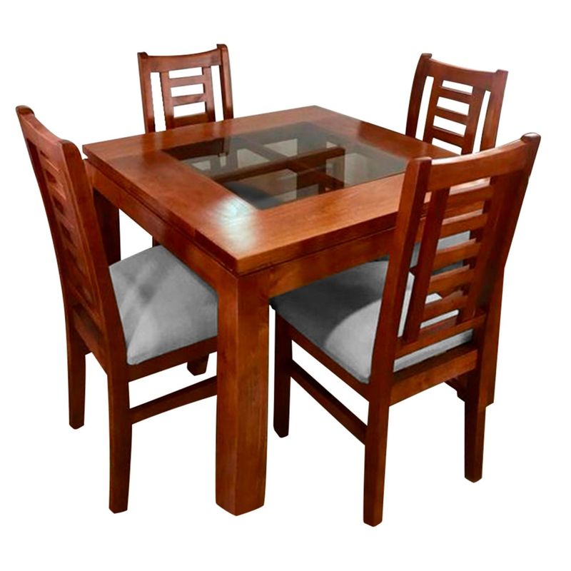 HOME PREMIUM - Juego de Comedor 4 Sillas Merida