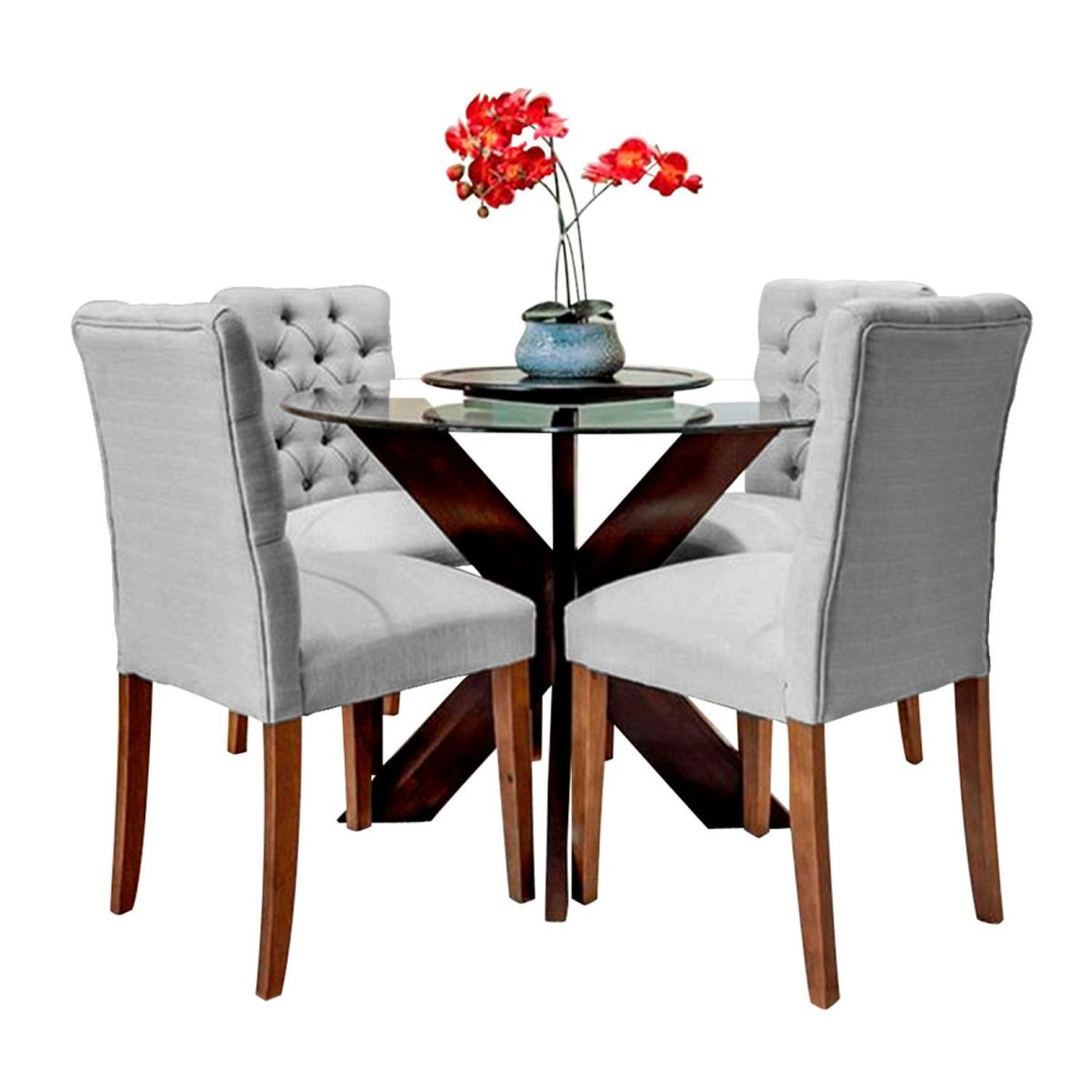 HOME PREMIUM - Juego de Comedor 4 Sillas Nairobi