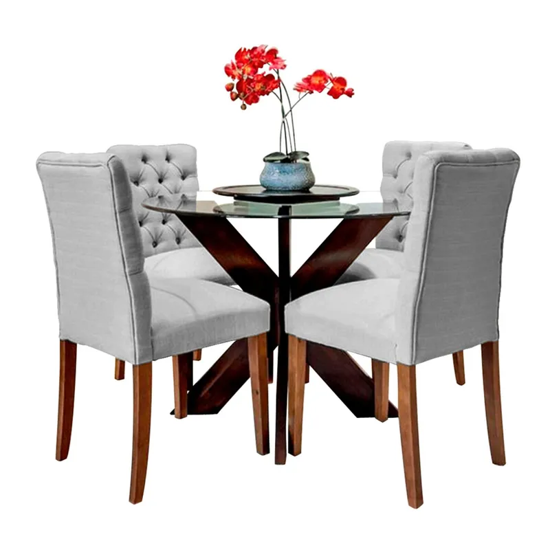 HOME PREMIUM - Juego de Comedor 4 Sillas Nairobi