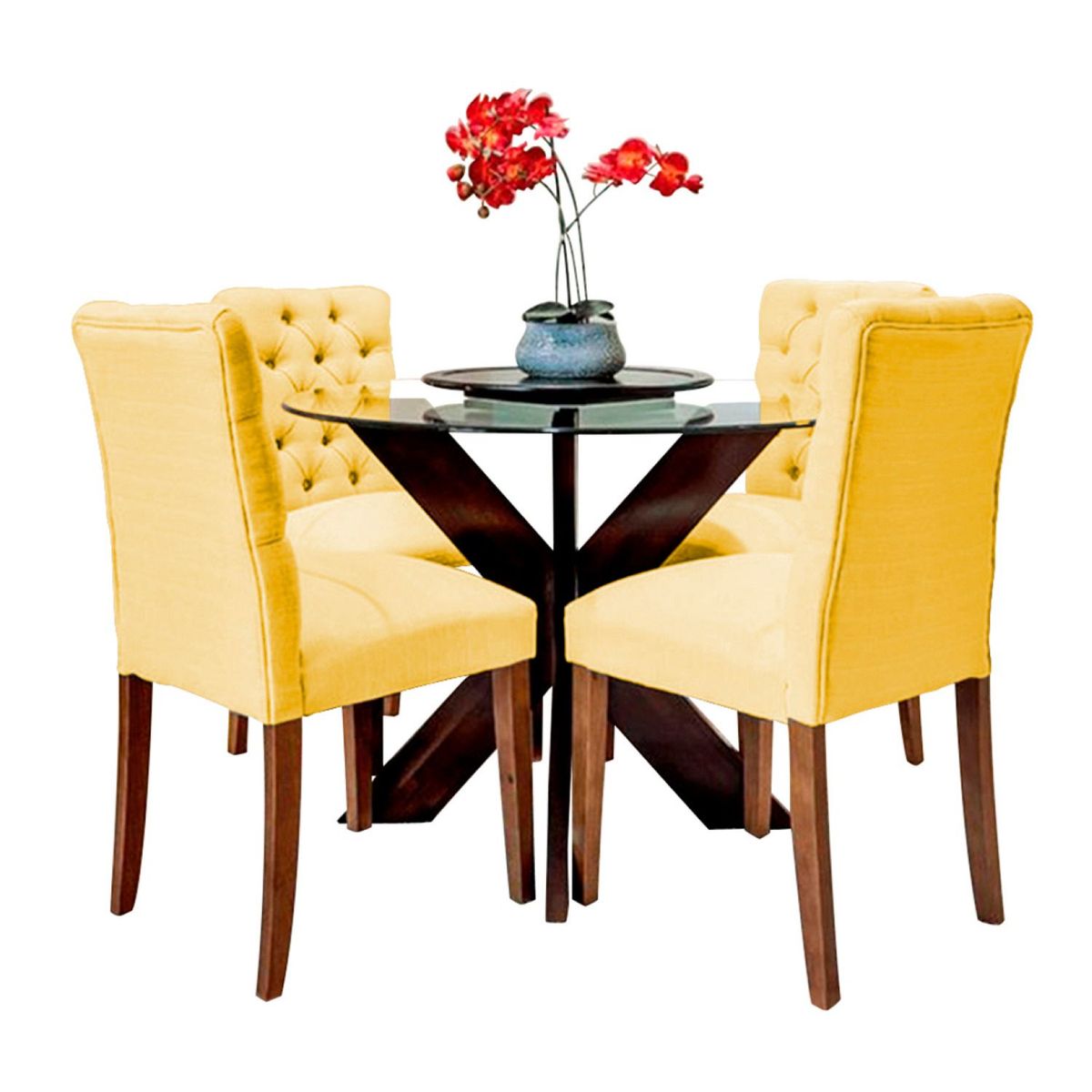 HOME PREMIUM - Juego de Comedor 4 Sillas Nairobi