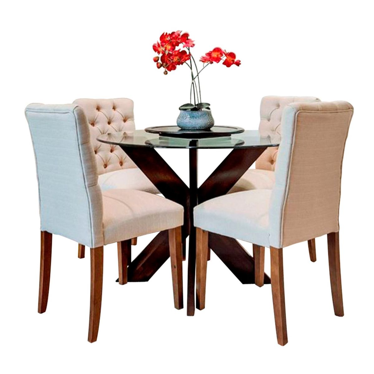 HOME PREMIUM - Juego de Comedor 4 Sillas Nairobi