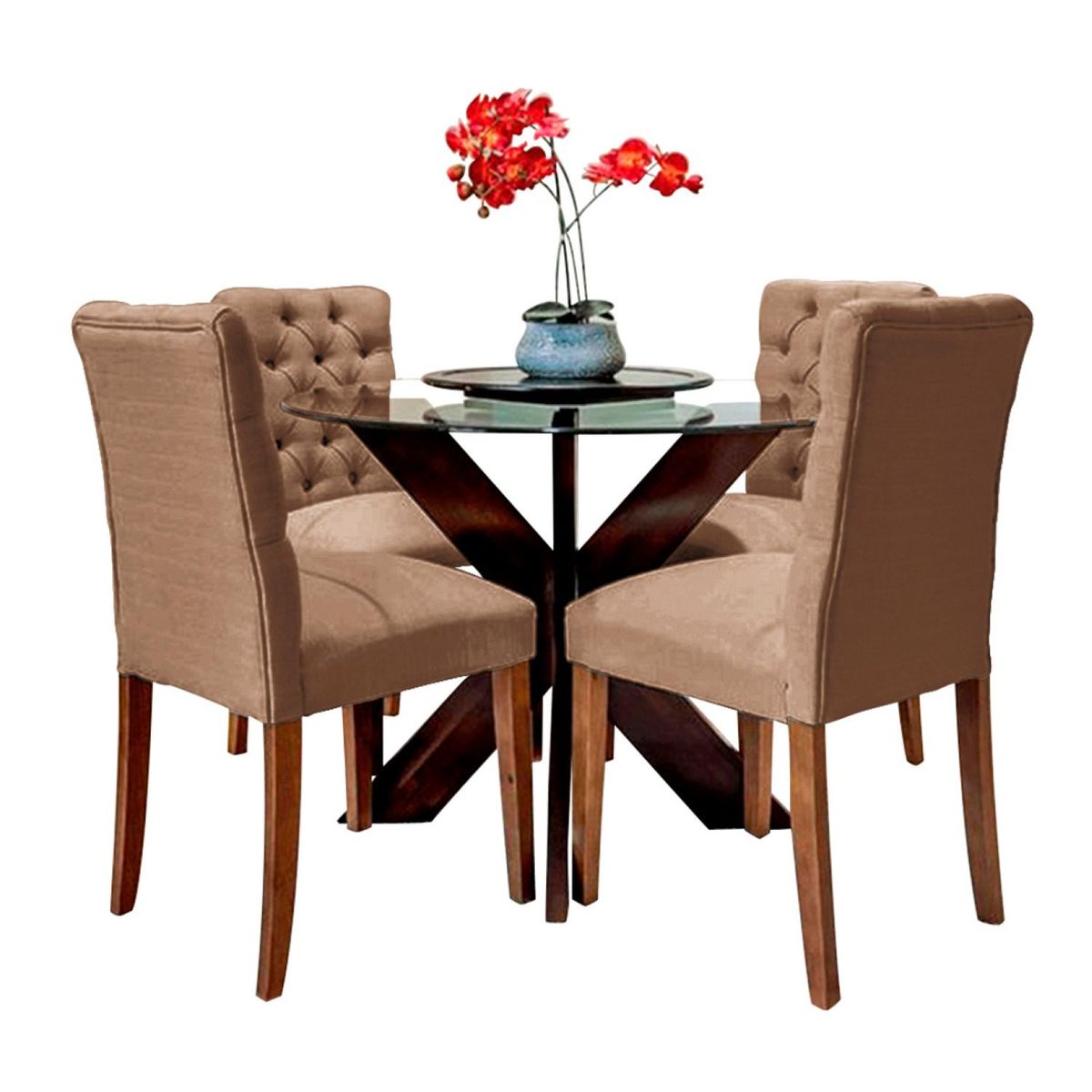 HOME PREMIUM - Juego de Comedor 4 Sillas Nairobi