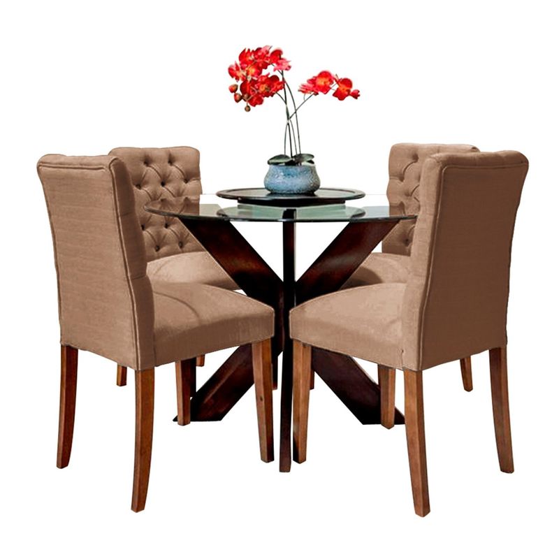 HOME PREMIUM - Juego de Comedor 4 Sillas Nairobi