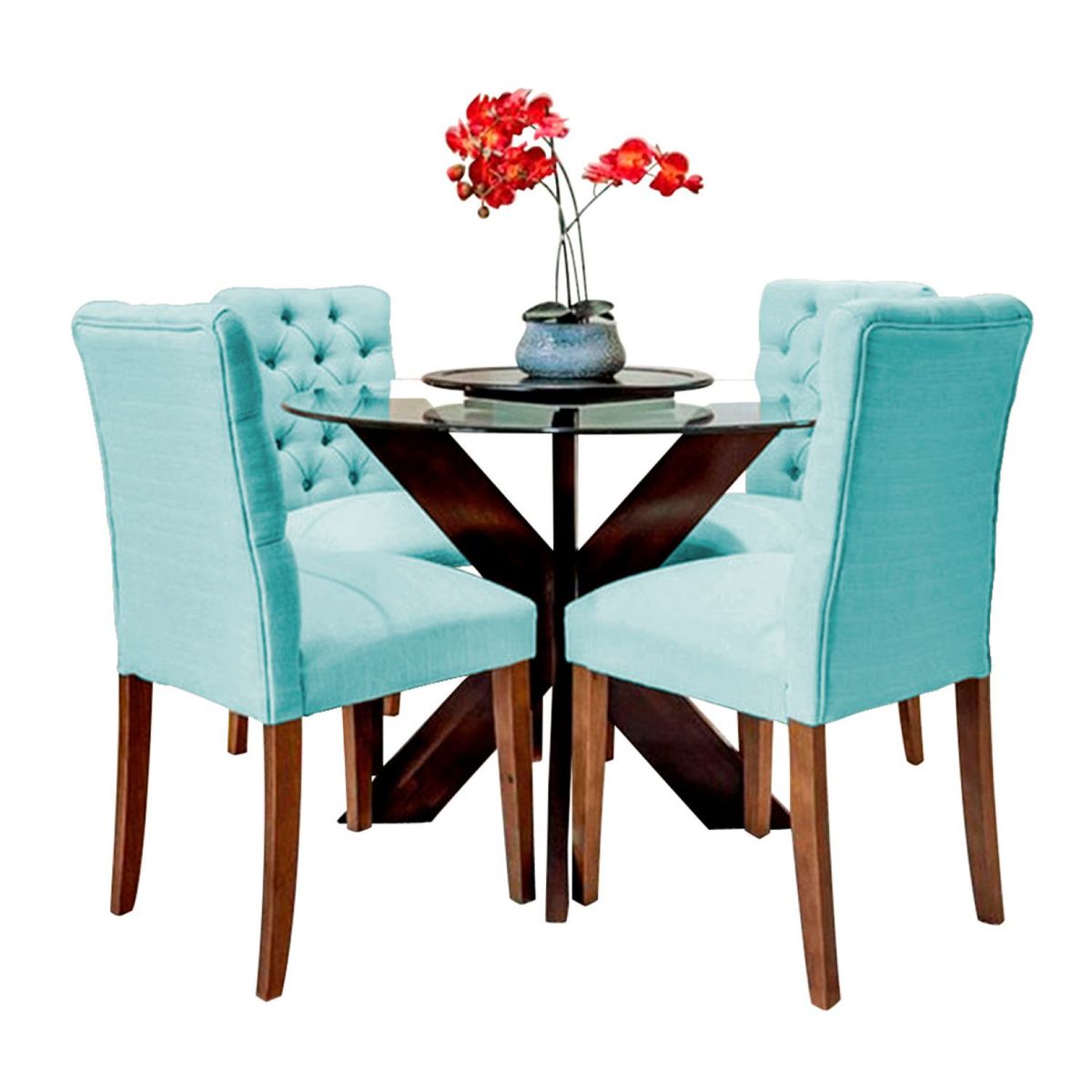 HOME PREMIUM - Juego de Comedor 4 Sillas Nairobi