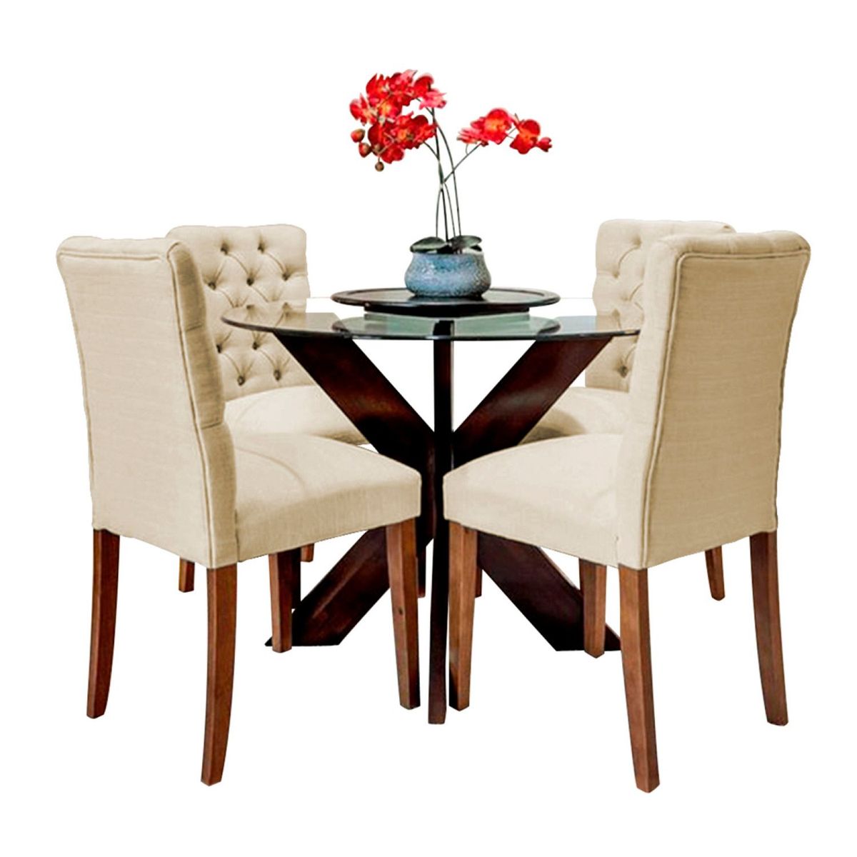 HOME PREMIUM - Juego de Comedor 4 Sillas Nairobi