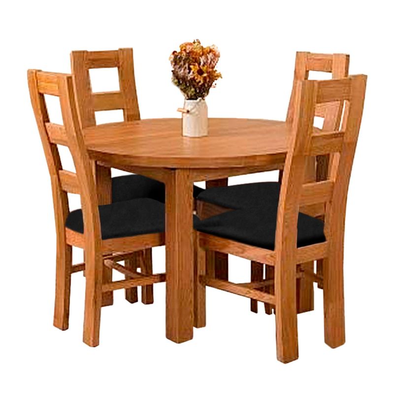 HOME PREMIUM - Juego de Comedor 4 Sillas Silvia