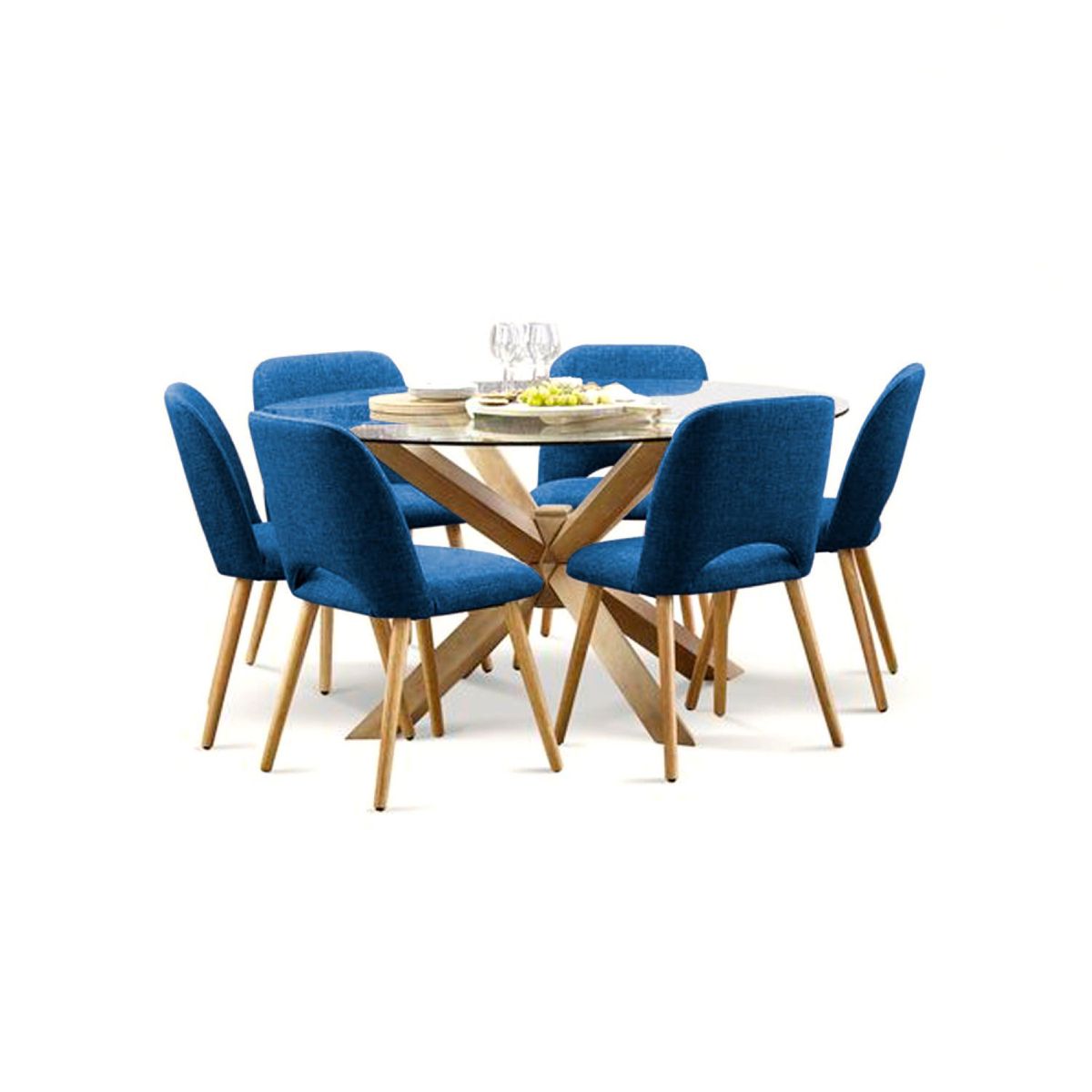 HOME PREMIUM - Juego de Comedor 6 Sillas Cataleya