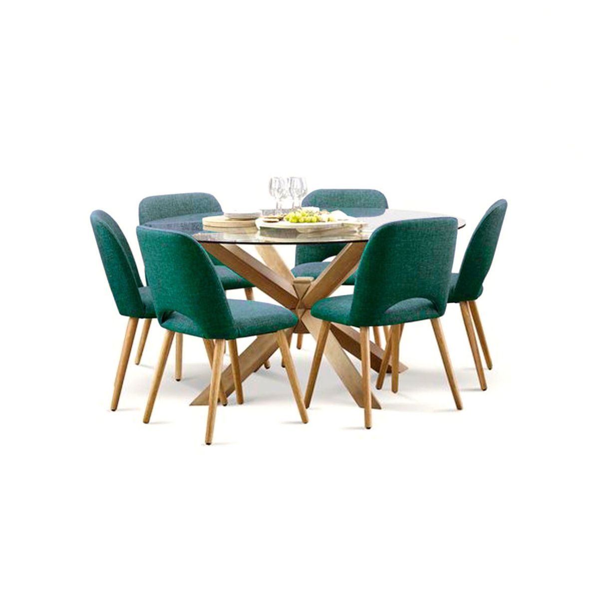 HOME PREMIUM - Juego de Comedor 6 Sillas Cataleya