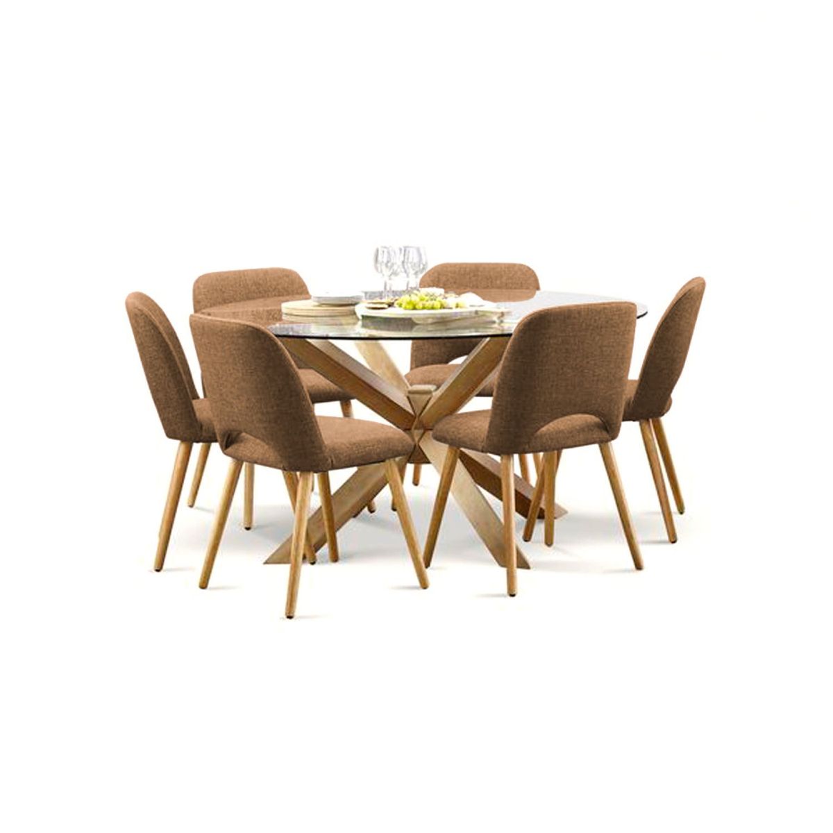 HOME PREMIUM - Juego de Comedor 6 Sillas Cataleya
