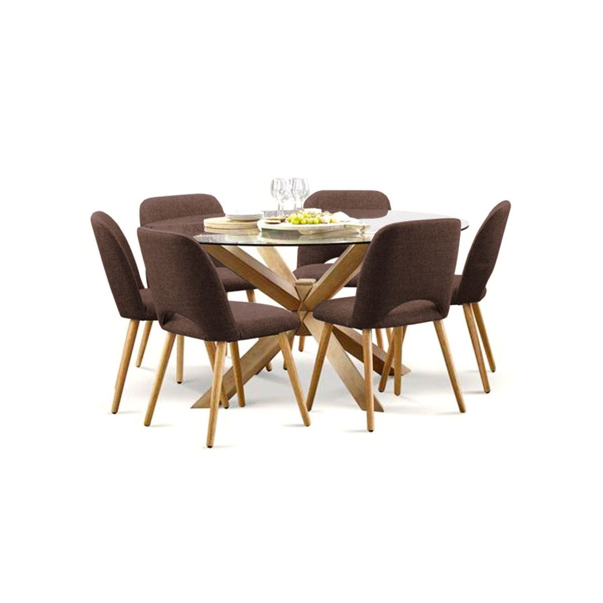 HOME PREMIUM - Juego de Comedor 6 Sillas Cataleya