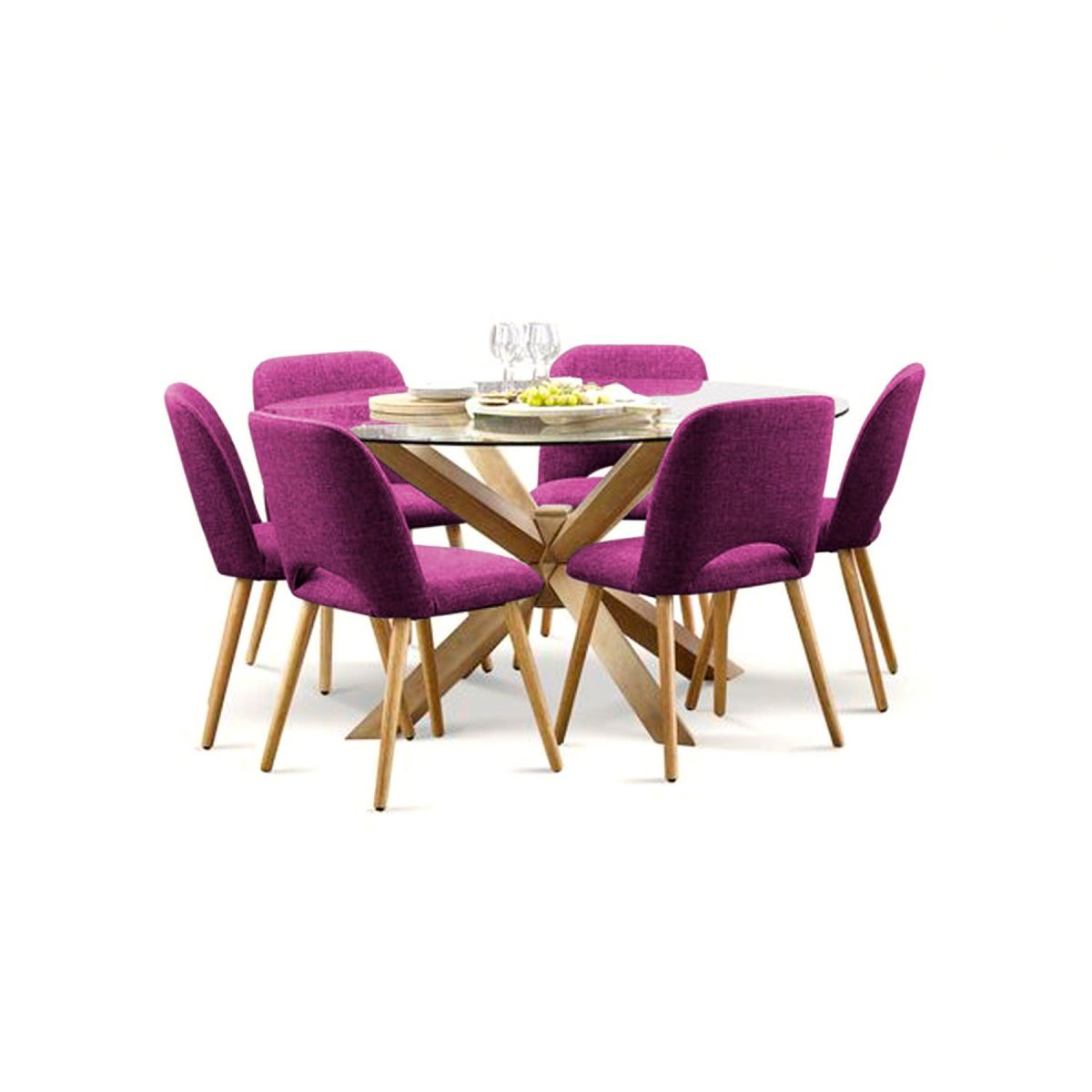 HOME PREMIUM - Juego de Comedor 6 Sillas Cataleya