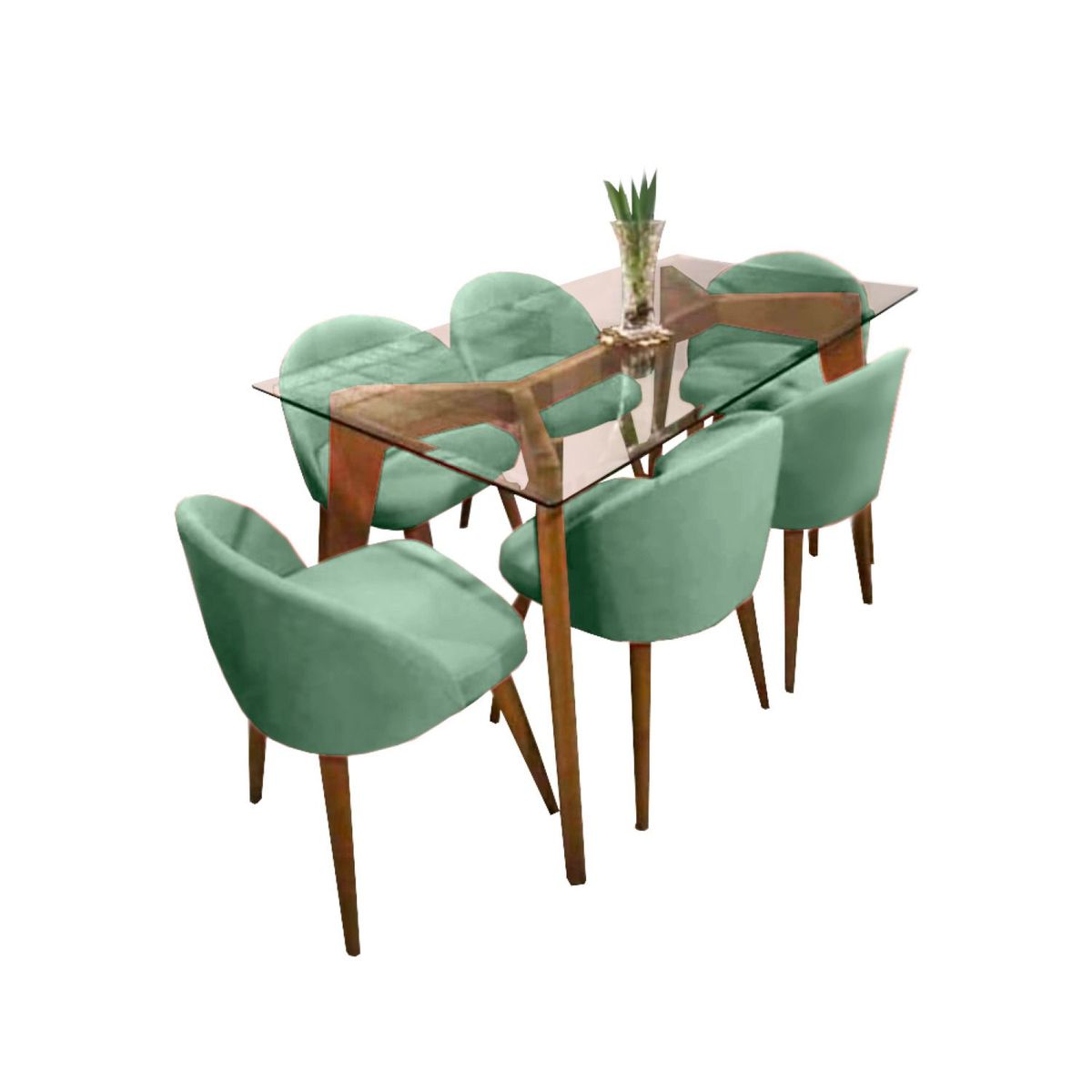 HOME PREMIUM - Juego de Comedor 6 Sillas Dalla