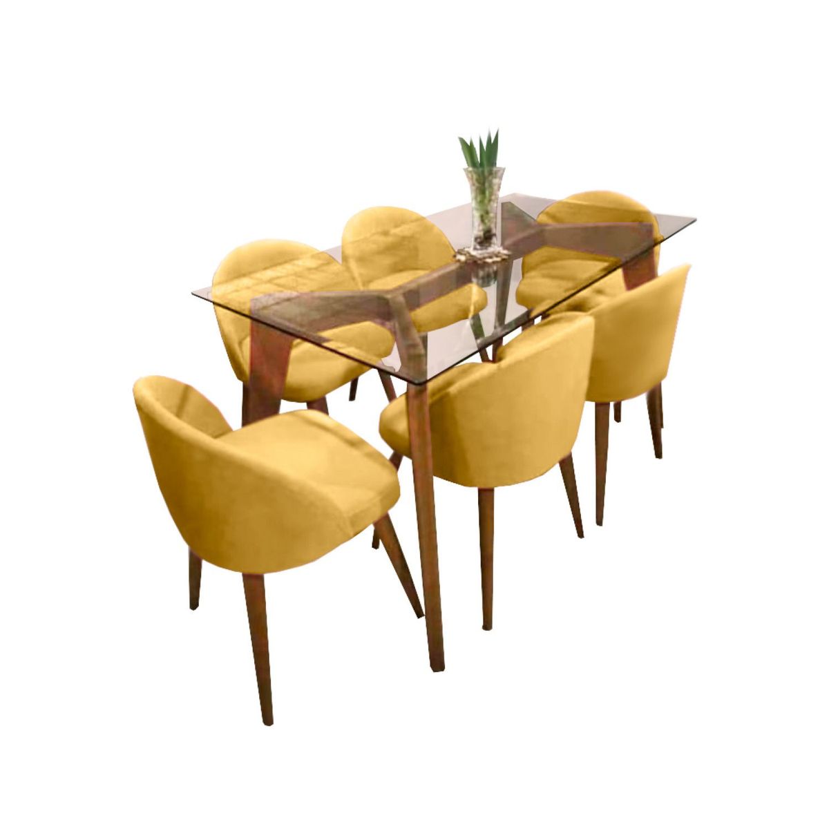 HOME PREMIUM - Juego de Comedor 6 Sillas Dalla