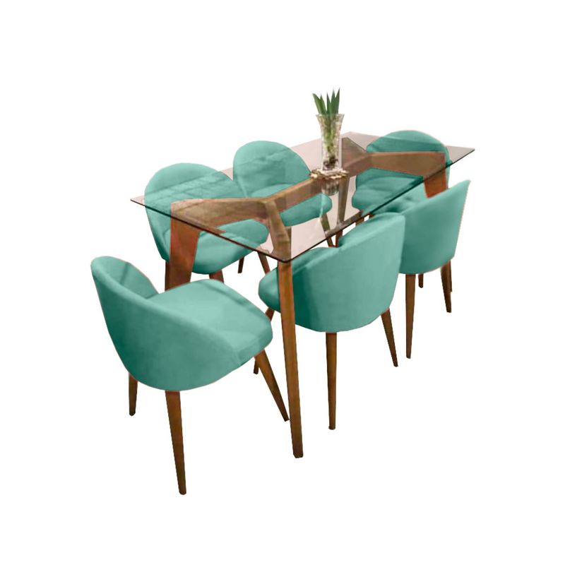 HOME PREMIUM - Juego de Comedor 6 Sillas Dalla