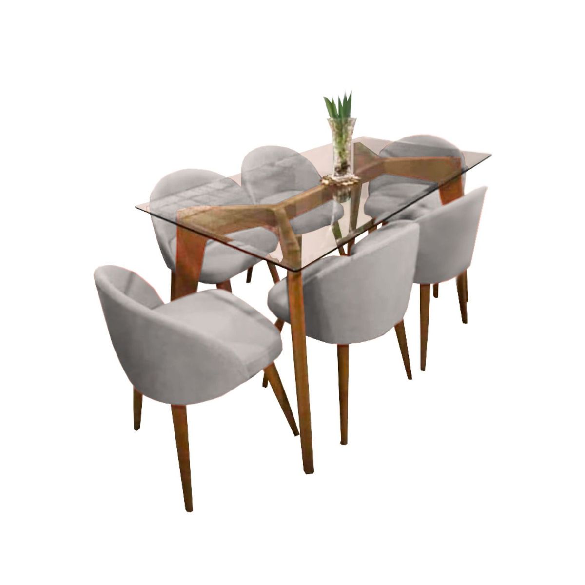 HOME PREMIUM - Juego de Comedor 6 Sillas Dalla