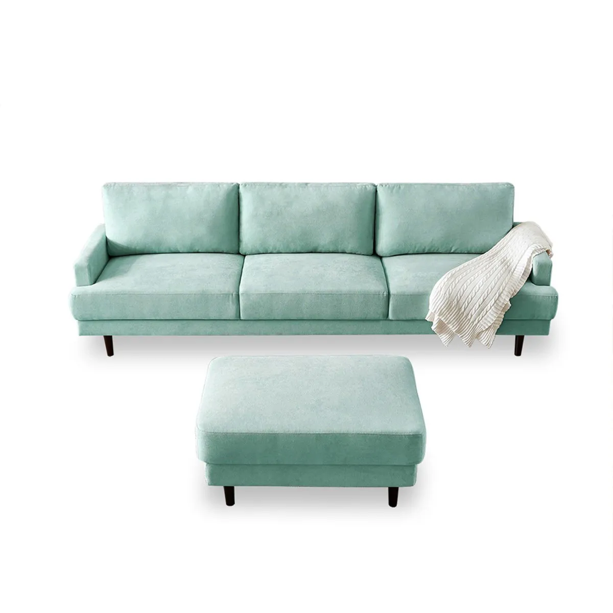 HOME PREMIUM - Sofá Matty 3 Cuerpos + Banqueta